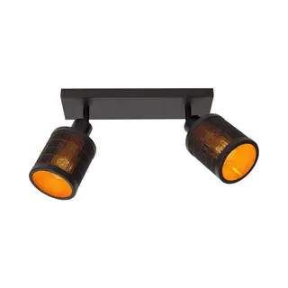 Lucide Plafondspot Tagalog Van Bamboe, 2-lamps