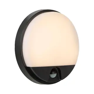 Netlighting Lucide Hups Ir Pir Wall Light Outdoor Led 1x10W 3000K IP54 Black