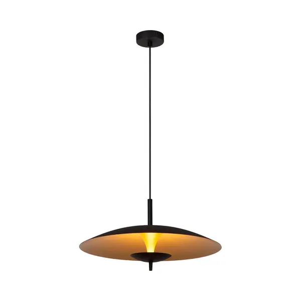 Lucide Led-Hängeleuchte Vulcan, Schwarz/gold, Ø 47 Cm, Dimmbar thumbnail