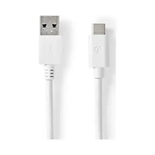 Nedis CCGW61600WT20 Usb-Kabel Usb 3.2 Gen 1 (3.1 Gen 1) 2 m Usb A Usb C Weiß