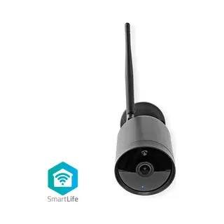 Nedis WiFi Smart Outdoor Ip-camera | Full Hd | Metalen behuizing | Waterdicht (IP65) Patrone (Form) Ip-Sicherheitskamera Draußen 1920 x 1080 Pixel Decke/Wand