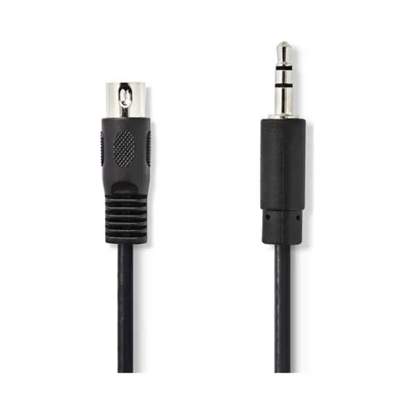 Nedis CAGL20100BK20 Audio-Kabel 2 m Din (5-pin) 3.5mm Schwarz thumbnail