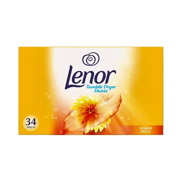 Lenor Tumble Dryer Sheets Summer Breeze 34 Pcs thumbnail