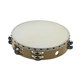 Stagg 14966 2 Rows Of Jingles 10-Inch Pretuned Wooden Tambourine
