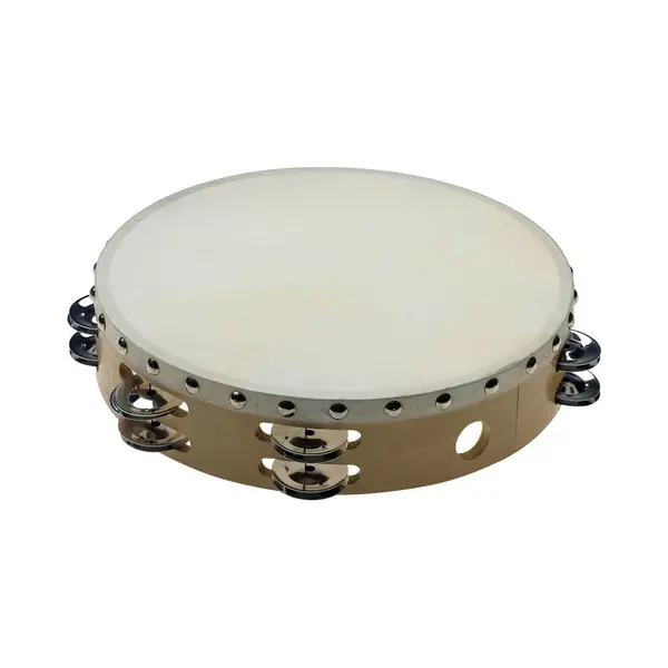 Stagg 14966 2 Rows Of Jingles 10-Inch Pretuned Wooden Tambourine thumbnail