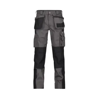 Dassy Seattle Zweifarbige Arbeitshose Mit Holstertaschen Und Kniepolstertaschen, Zementgrau/schwarz, Schrittlänge Standard, Größe 58