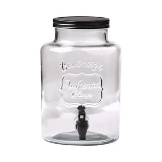 Urban Living Drank Dispenser Beverages - 5.3 Liter - Met Metalen Schroefdeksel En Kraantje - Glas