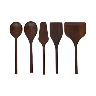 Serax - Set Kuchenutensilien Pure - Holz Natur - Escheholz - Designer Pascale Naessens