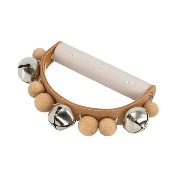 Label Label Label - Houten Beatring Tamboerijn - Nougat - Muzikaal Speelgoed Met Belletjes - Geschikt Voor Kindjes Vanaf 6 Maanden thumbnail
