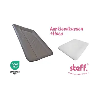 Stefano Fashion - Set - Aankleedkussen - Bruin Taupe - 50x70 Cm + Aankleedkussenhoes Wit - Oeko-Tex Standard 100