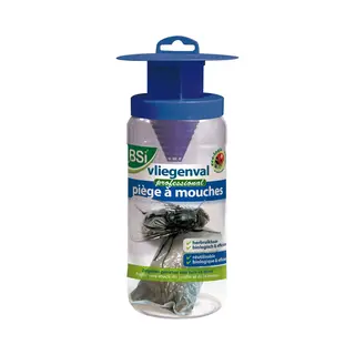 Bsi - Vliegenval Met Ecologische Lokstof Fly Attract - Doeltreffende En Herbruikbare Vliegenval - 40 G