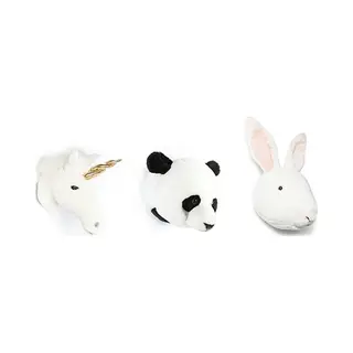 Wild&Soft Babykameraccessoires - Mini Dierenkoppen - Wit