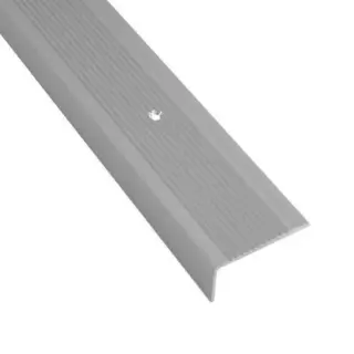 Vivol Alu-Treppenkantenprofil - Silber - Rutschhemmendes Rillenmotiv - 42x21x1000mm - 1 Stück