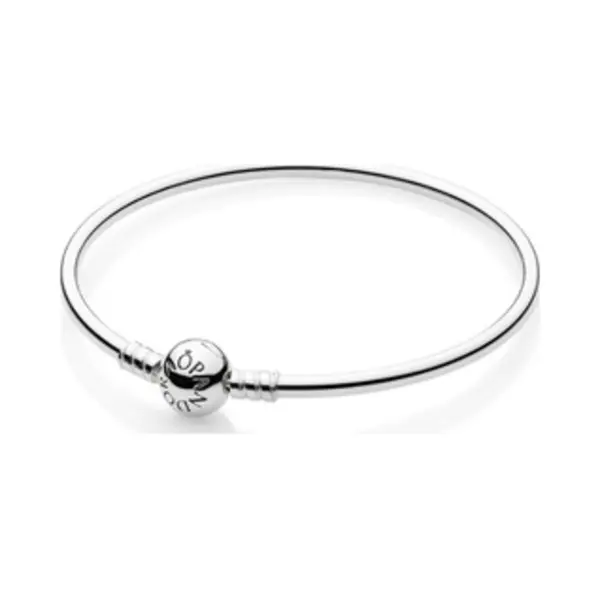 Pandora, Armbanden, Bangle Met Kogelsluiting, (21 cm, Zilver) thumbnail