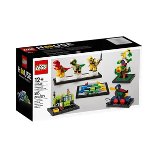 Lego 40563 House Tribute Set 12+ 583 Pieces With 5 Mini Display Features - The 3 Dinosaurs, Brick Moulding Machine, Tree Of Creativity, The Infamous