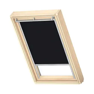 Velux Original Dachfenster Verdunkelungsrollo, Mit Grauer Führungsschiene, Schwarz, Für F06