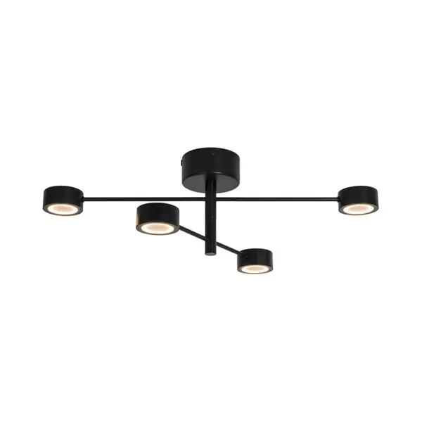 Nordlux Clyde - Aufbaustrahler 4L - 72 X 13 X 22 Cm - 3 Stufen Dimmbar - 4 X 5W Led Inkl. - Schwarz thumbnail