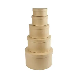 Creativ Company 26466 opslagdoos Opbergdoos Rond Karton Cappuccino