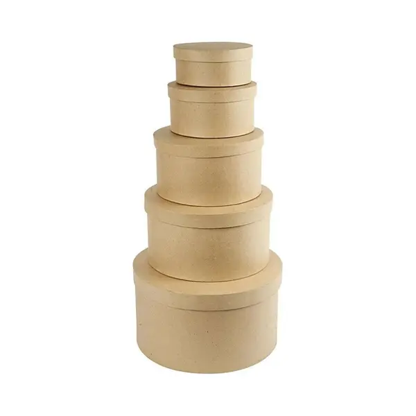 Creativ Company 26466 opslagdoos Opbergdoos Rond Karton Cappuccino thumbnail
