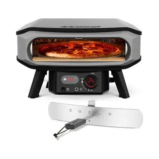 Cozze® 17" Premium Rotate Pizzaoven Gas 30 Mbar – Krachtige 8, 0 Kw Gas Pizzaoven Met Roestvrijstalen U-brander, Automatische Ontsteking,
