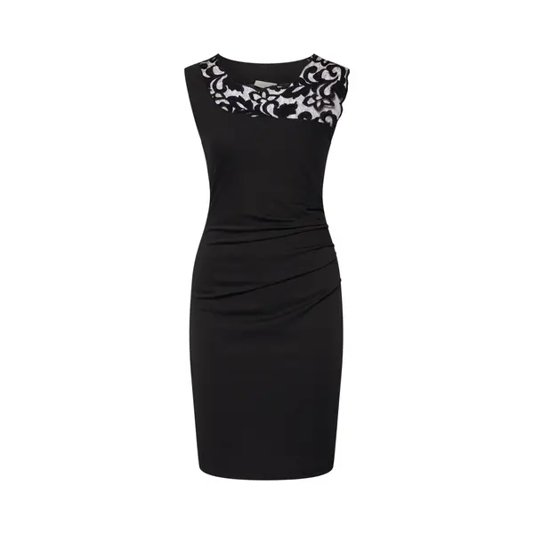 Kaffe Kleid India Damen Kleid Cocktailkleild Ärmellos Elegant Spitze Knielang Spitzenkleid L, Black Deep thumbnail
