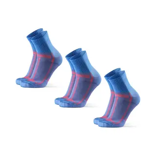 Danish Endurance Performance Running Socks For Long Distances, Cushioned Quarter Length, Unisex, 3 Or 5 Pack, Blue, 9-12