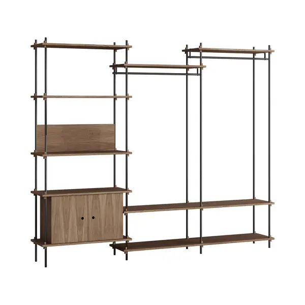 Moebe - Dressing Room Shelving System - Brown - Oak Veneer Mdf thumbnail