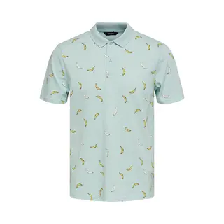Only & Sons Onsmatch Life Reg Ss Aop Polo Heren Poloshirt - Maat S