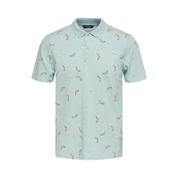 Only & Sons Onsmatch Life Reg Ss Aop Polo Heren Poloshirt - Maat S thumbnail