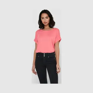 Only 15106662 T-Shirt Runder Halsausschnitt Kurzärmel Elastan, Polyester, Viskose