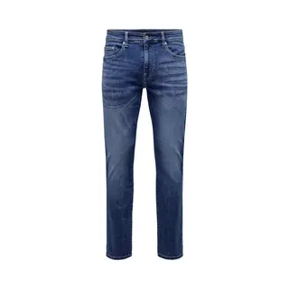 Only & Sons Herren Jeans Onsloom Slim 6756 - Slim Fit - Blau - Medium Blue Denim