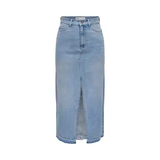 Jdy Jdybella Hw Long Skirt Dnm Noos Dames Rok - Light Blue Denim