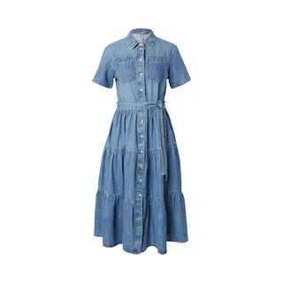 Only - Onlaliyah S/S Layer Dnm Dress Akm Noos - Dames - Maxi Jurken