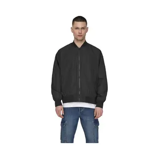 Only & Sons Mens Bomber Jacket - Black - Size Large