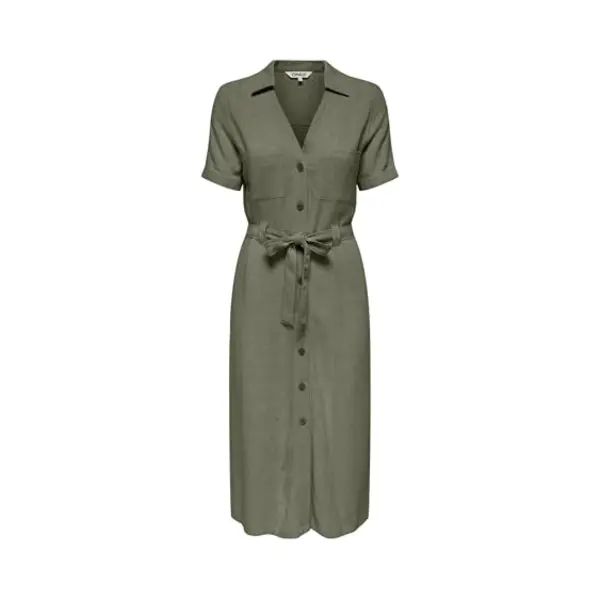 Only - Onlsiesta Ss Lin Bl Shirt Dress Pnt Noos Dames Jurk thumbnail