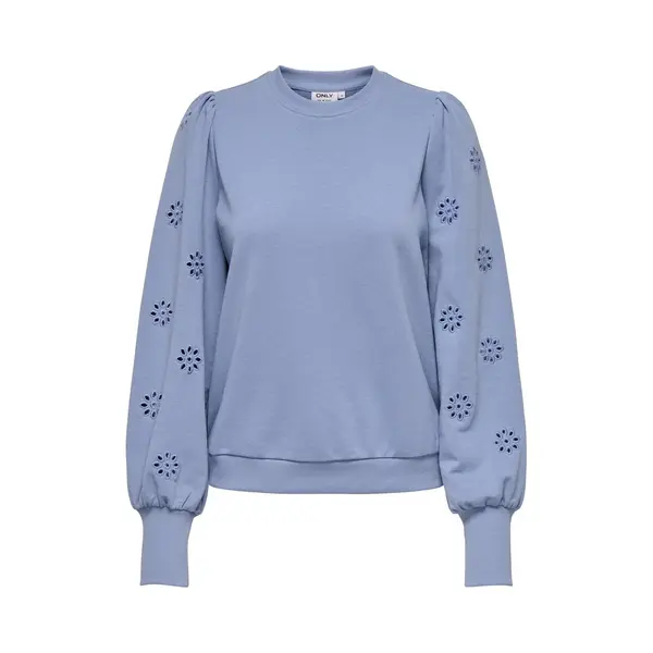 Only Sweatshirt Onlfemme L/S Puff Embroidery Ub Swt Mit Puffärmeln Mit Wunderschöner Lochstickerei thumbnail