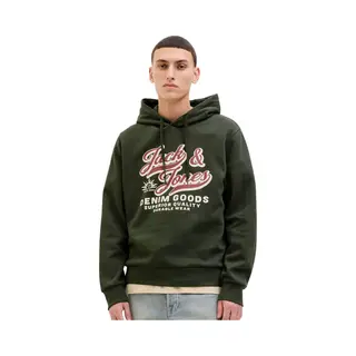 Jack & Jones Sweatshirt Beige / Donkergroen / Rood