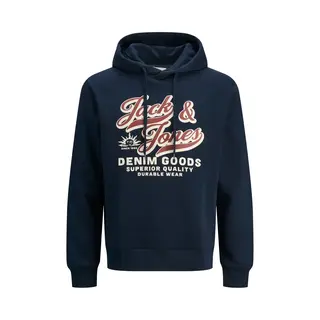Jack & Jones Jjelogo Sweatshirt Hood 2 Kraag 25/26 Noos Jjelogo Noos 2 Kragen Hoodie 25/26 Heren (Set Van 1), Sky-kapitein, Xl