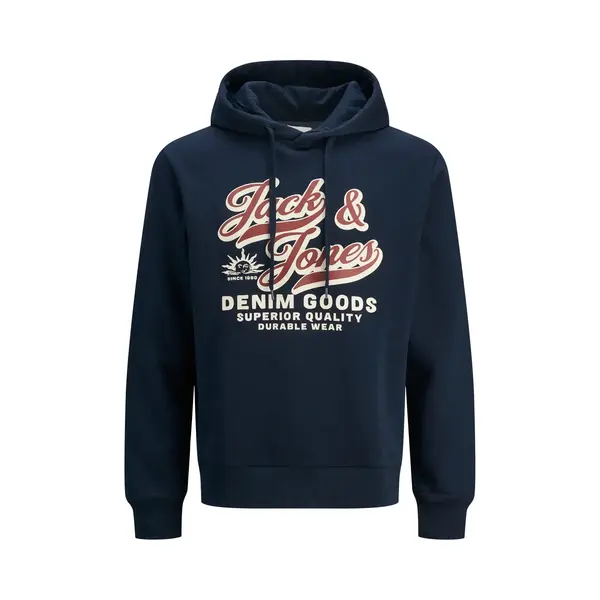 Jack & Jones Jjelogo Sweatshirt Hood 2 Kraag 25/26 Noos Jjelogo Noos 2 Kragen Hoodie 25/26 Heren (Set Van 1), Sky-kapitein, Xl thumbnail