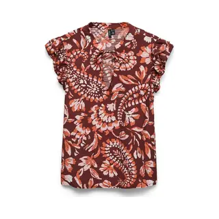 Vero Moda Blouse 'Vmnellie Carla' Kreeft / Rosé / Bordeaux / Wit