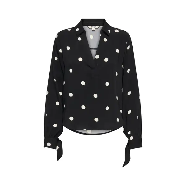Only Blouse 'ONLBelem' Zwart / Wit thumbnail