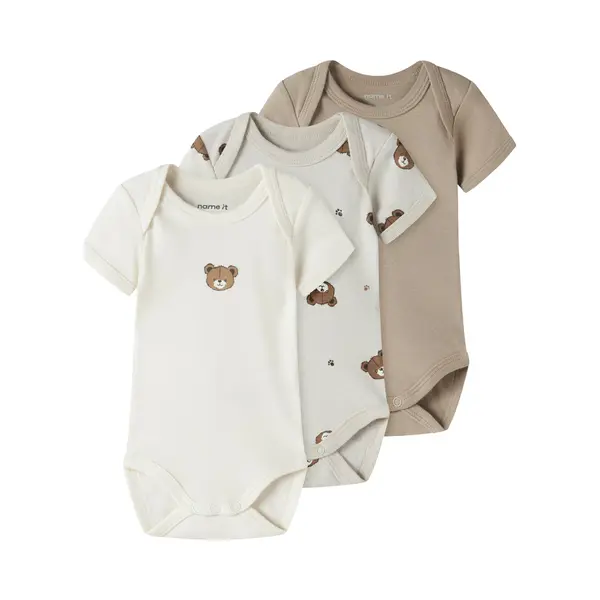 Name It Rompertje/body Taupe / Bruin / Brokaat / Natuurwit thumbnail