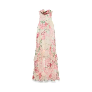 Vero Moda - Vmsanna Sl Highneck Maxi Dress Exp - Dames - Maxi Jurken