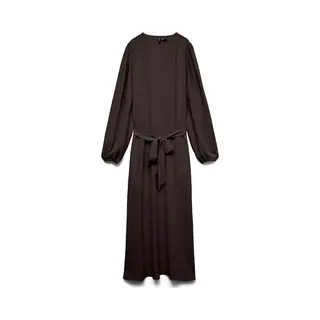 Vero Moda - Vmalva Ls V-Neck Long Dress Wvn - Dames - Maxi Jurken
