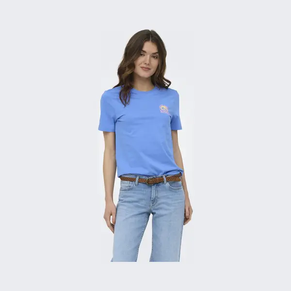 Only T-shirt Onlfine S/s Reg Tee Cs Jrs 15373349 Ultramarine/sunset Dames Maat - Xl thumbnail