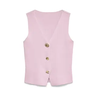 Vero Moda Top Vmkylie Sl Vest Knit Top Exp 10352563 Pink-a-boo Dames Maat - L