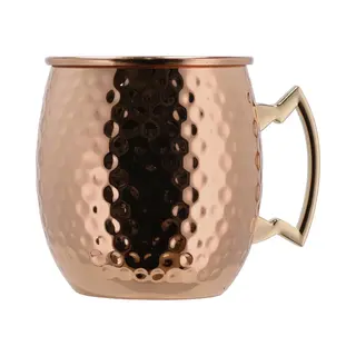 Lyngby Glas Moscow Mule Bekers - 550 Ml - Set Van 2 - Drink- En Cocktailglazen, Koperen Beker Met Handvat