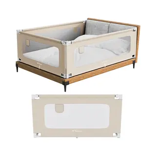 Tulano Cover 44, Bettgitter Kinderbett, Sicherheitsgitter Absenkfunktion, 18-Fach Höhenverstellbar, Bettschutzgitter 140 Cm, Rausfallschutz
