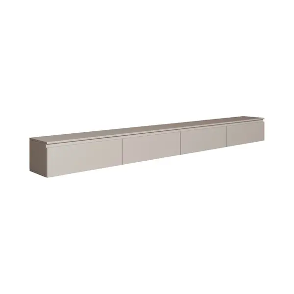 Selsey Bemmi – Hangend Tv-meubel Met Vier Kleppen 300 Cm, Kasjmier Grijs thumbnail