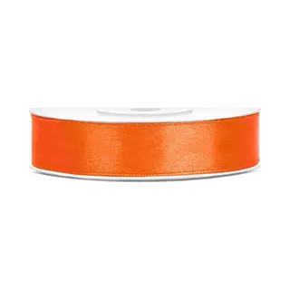 PartyDeco - Satijn Lint Oranje 12mm/rol 25m - Wk Voetbal 2026 - Wk Voetbal Versiering - Olympische Spelen